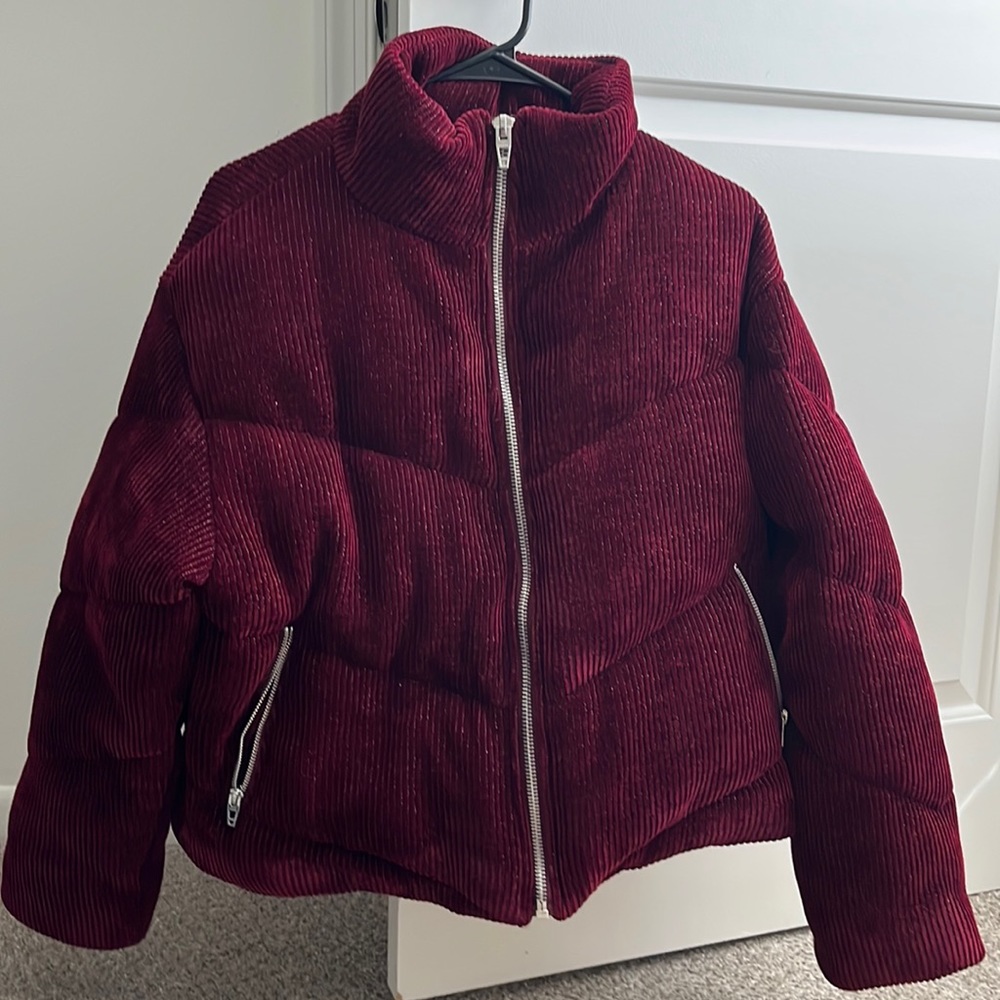 BlankNYC Super thick burgundy jacket